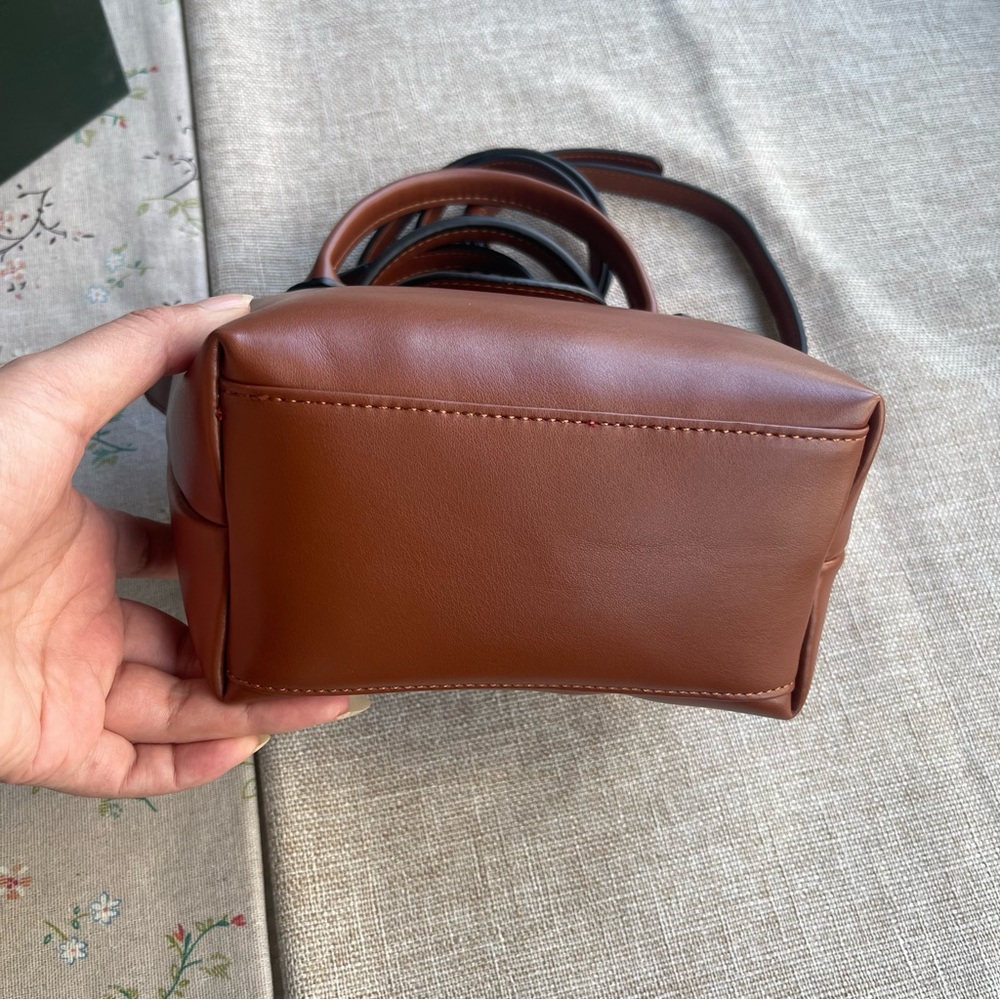 Longchamp Brown Leather Bag with Top Handles - Picture 8 of 11